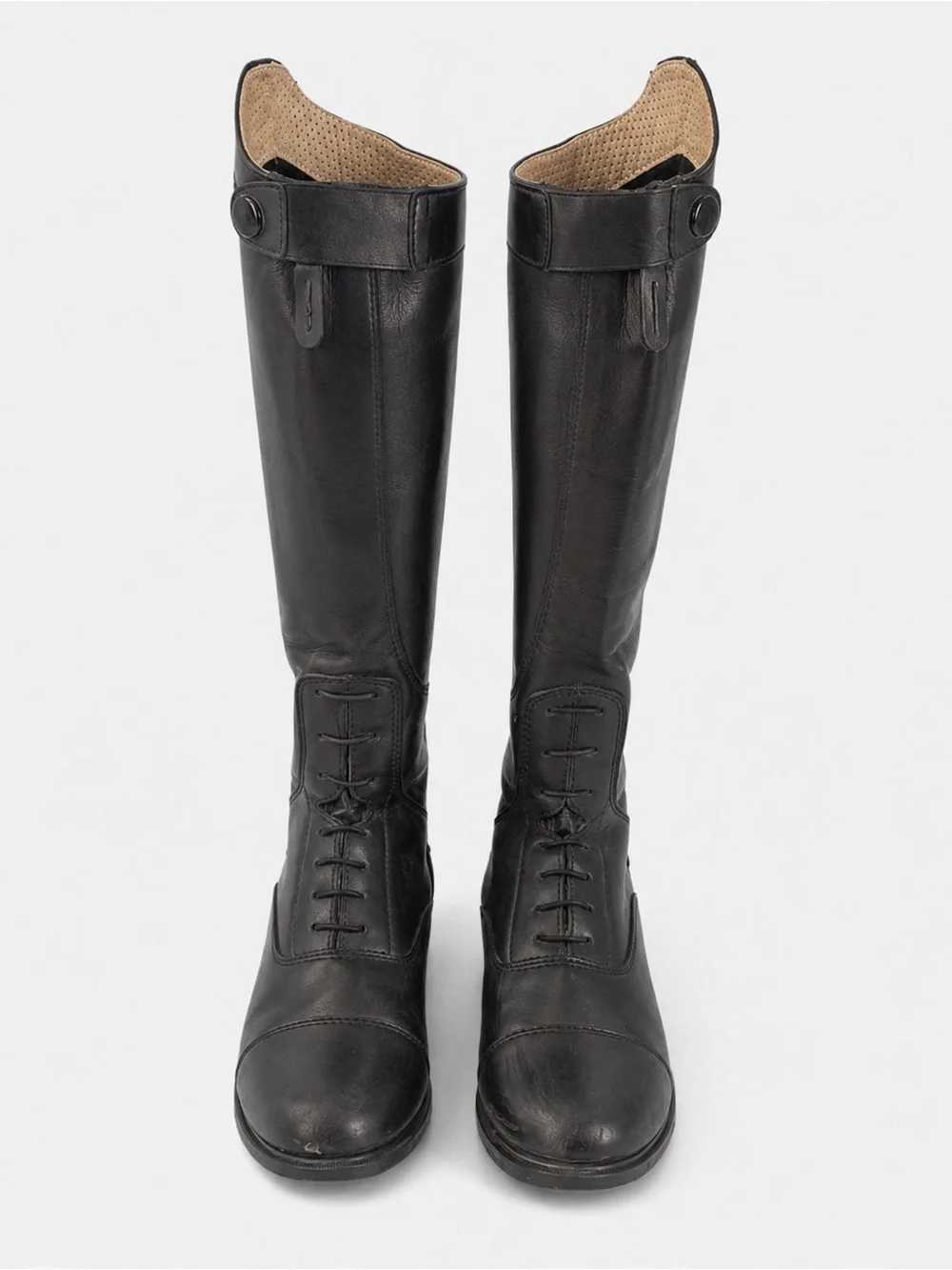 Horze Black Leather Tall Riding Field Boots – Equestrian